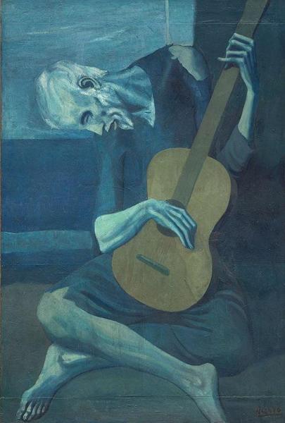 The Old Guitarist，1903–04，畢加索