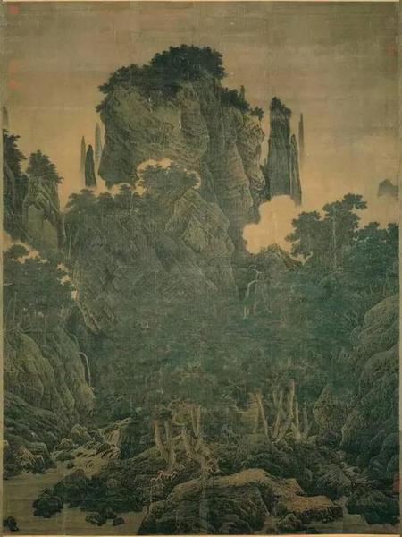 《萬(wàn)壑松風(fēng)圖》宋 李唐 絹本雙拼 188.7cm×139.8cm