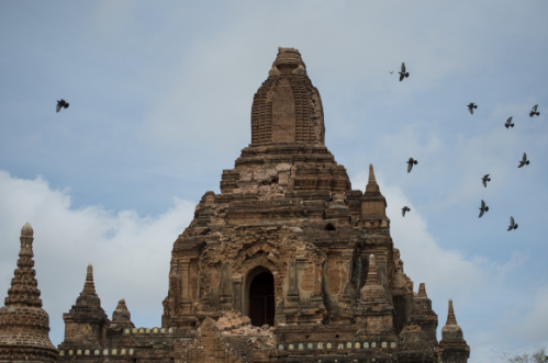 受損的Tayoke Pyay神廟。圖片：YE AUNG THU AFP Getty Images