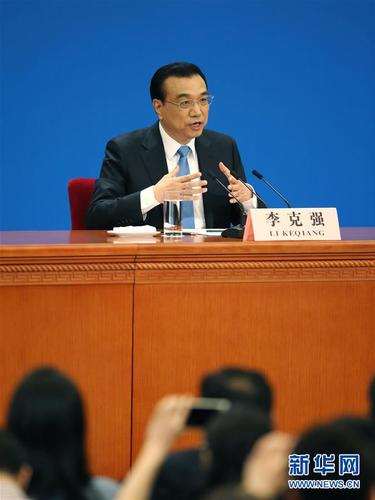 　3月15日，國務院總理李克強在北京人民大會堂與中外記者見面，并回答記者提問。 新華社記者 金立旺 攝