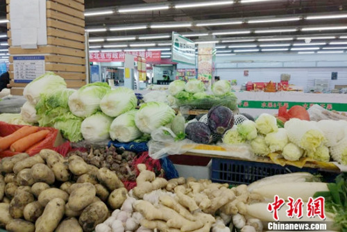 超市里的蔬菜。<a target='_blank' href='http://www.chinanews.com/' >中新網</a>記者 李金磊 攝