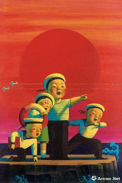 　　劉野 朝陽 布面 油畫 60×40cm 1999年作 成交價：471.5萬元