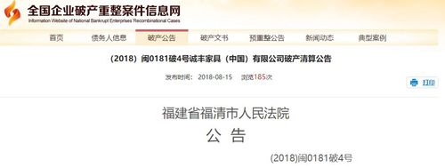 國內最大家具企業破產:苦心經營20年 資產做到30億