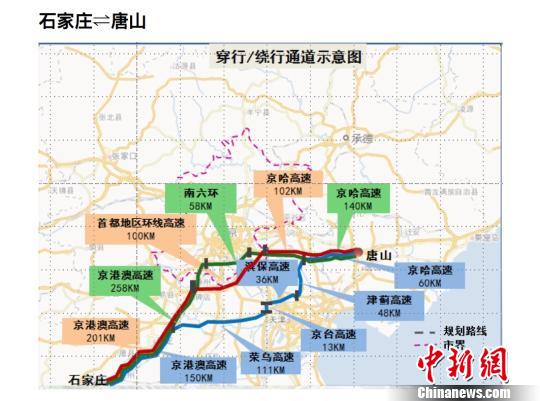 自2018年12月1日起，北京市行政區域內道路全天禁止國三排放標準柴油載貨汽車行駛。圖為繞行示意圖。北京交通部門供圖