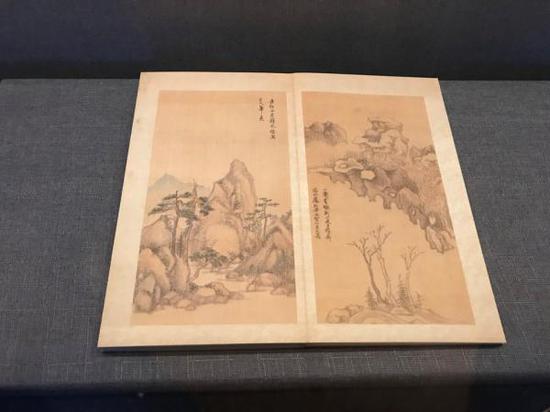 董其昌《紀(jì)游畫冊(cè)》“小赤壁”（復(fù)制），臺(tái)北故宮博物院藏