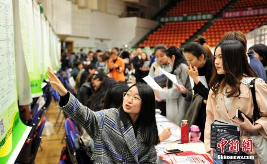 資料圖：某大學舉行就業雙選會。<a target='_blank' href='http://www.chinanews.com/'>中新社</a>記者 于海洋 攝