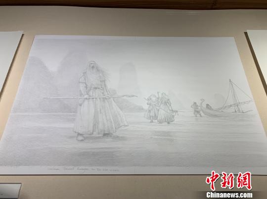 “中洲旅人——約翰·豪藝術展”。　康玉湛 攝