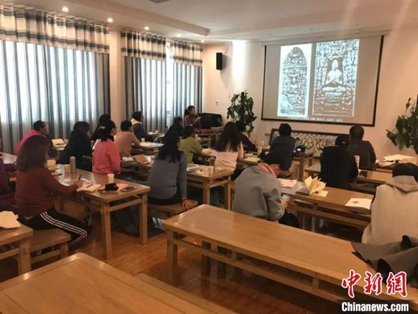 圖為“莫高學堂”活動現(xiàn)場。(資料圖) 敦煌研究院供圖 攝